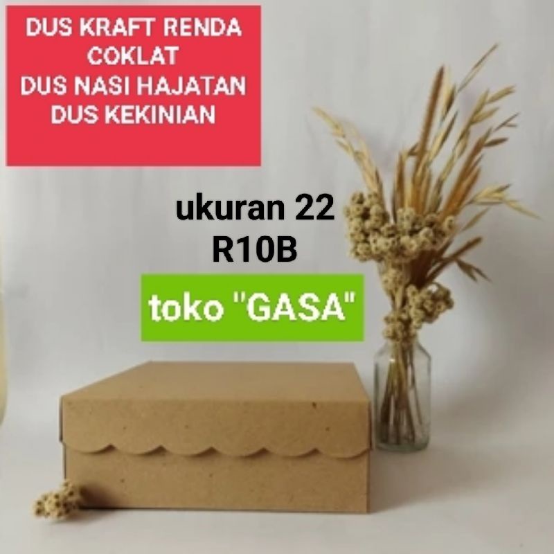 

kerdus dus kotak makan Kraft coklat ukuran 22 350gr / dus Kraft R10B (22x22x7) / dus nasi / kerdus hajatan / kerdus nasi kotak Kraft catering / dus Kraft 22x22x7 cm coklat