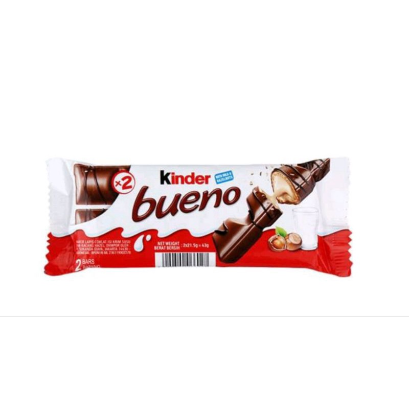 ECER!! Kinder Bueno Chocolate 43 Gr berisi 2 Bars