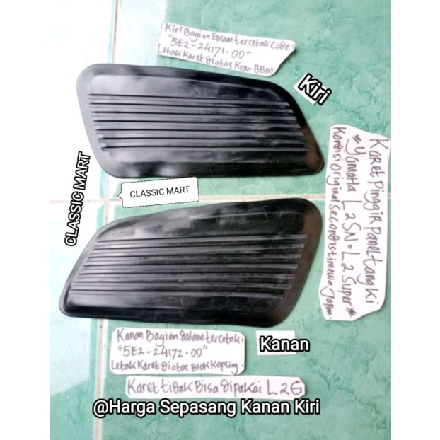 KARET PANEL COVER TANGKI YAMAHA L2SN L2 SUPER L2SUPER ORIGINAL