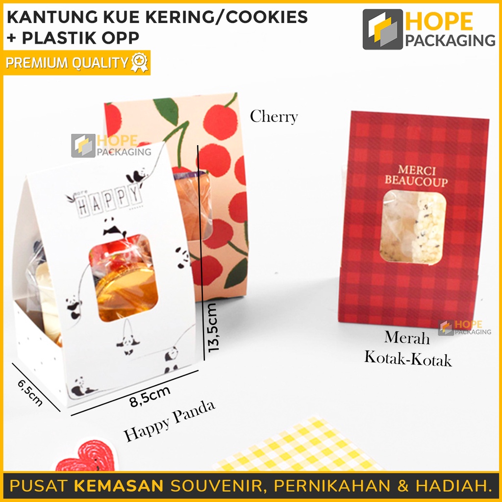 [ ISI 5 PCS ] Kantong kue kering / cookies + plastik opp