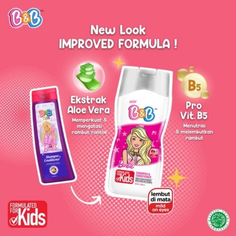 B&amp;B Kids Shampoo &amp; Conditioner All Varian 200mL