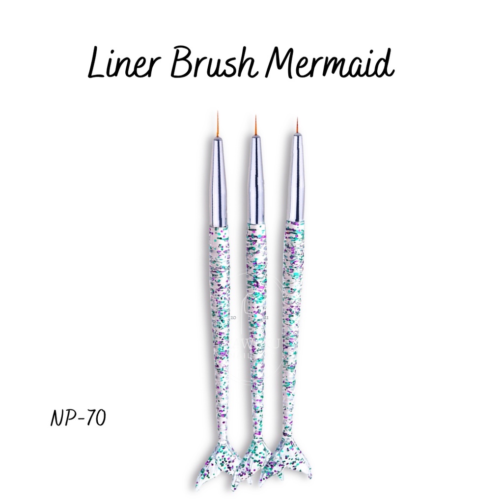 Brush Liner Mermaid bubbles Set 3 size NP-70