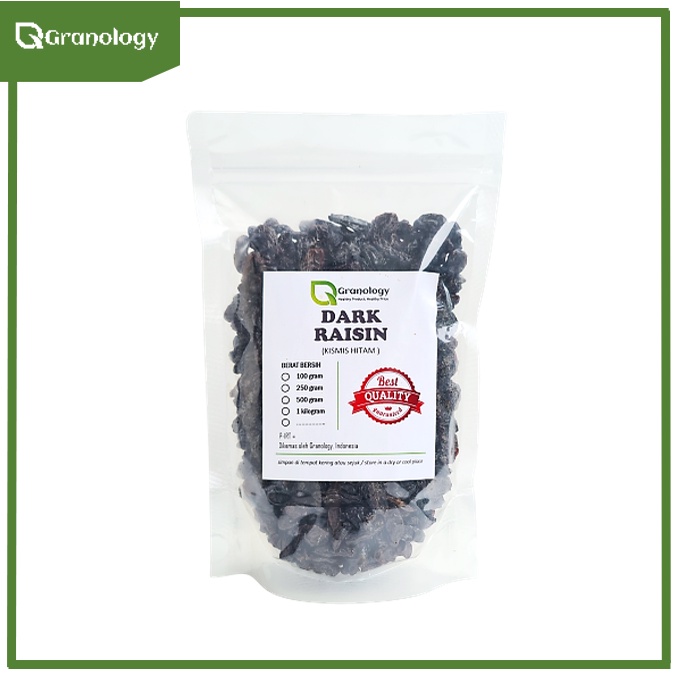 Dark Raisin / Kismis Hitam Kering (500 Gram) by Granology