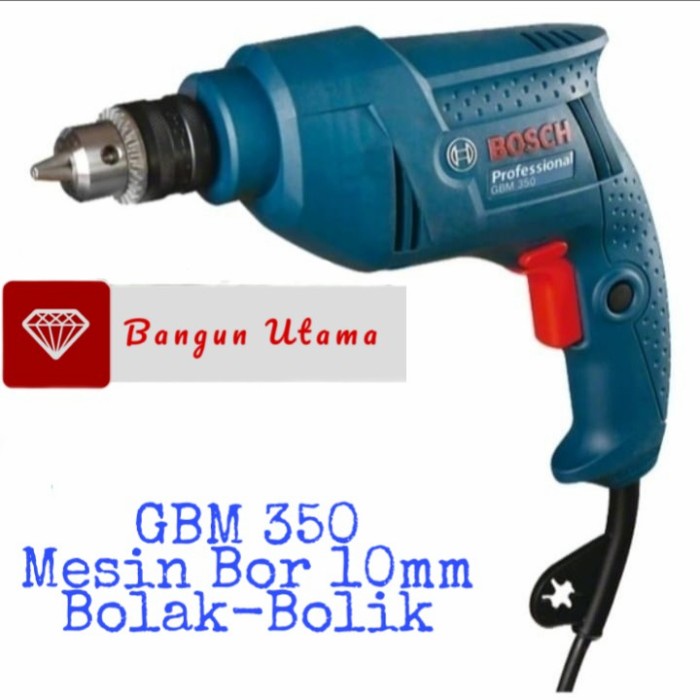 ,,,,,,,] Mesin Bor Listrik 10mm GBM 350 Bosch Bolak Balik