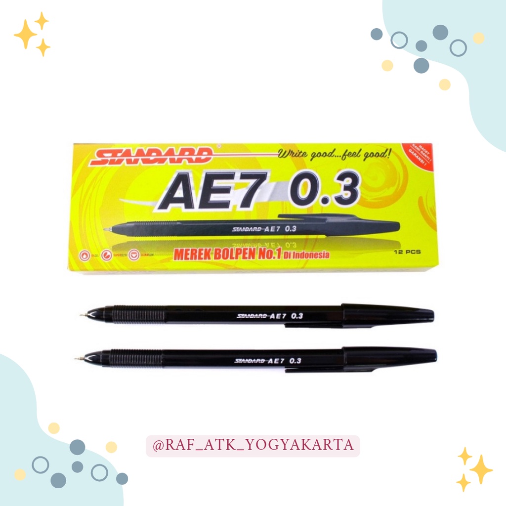 PEN / PENA / BALLPOIN / PULPEN STANDARD AE-7 0.3
