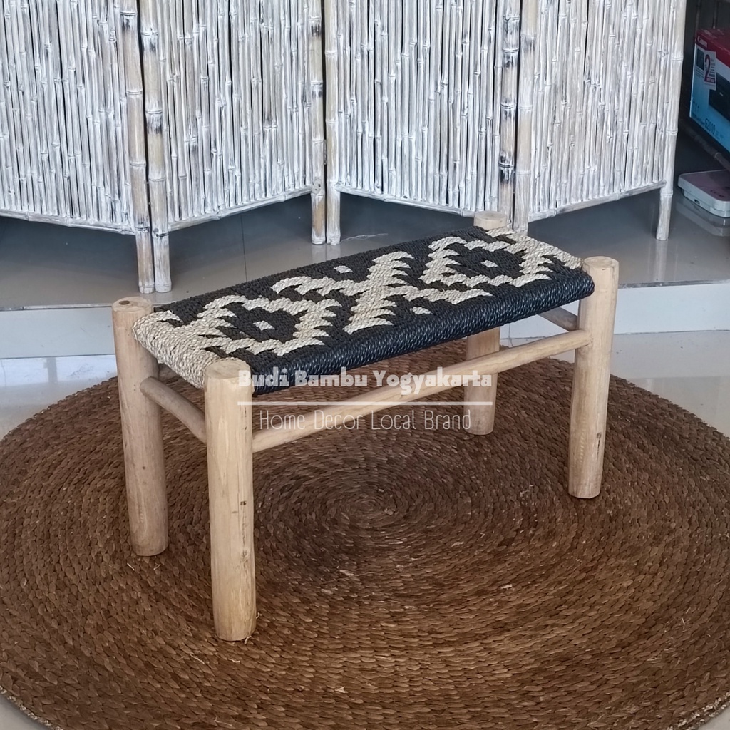 BANGKU PANJANG KURSI SEAGRASS PERSEGI PANJANG TERMURAH FURNITURE RUMAH TAMAN
