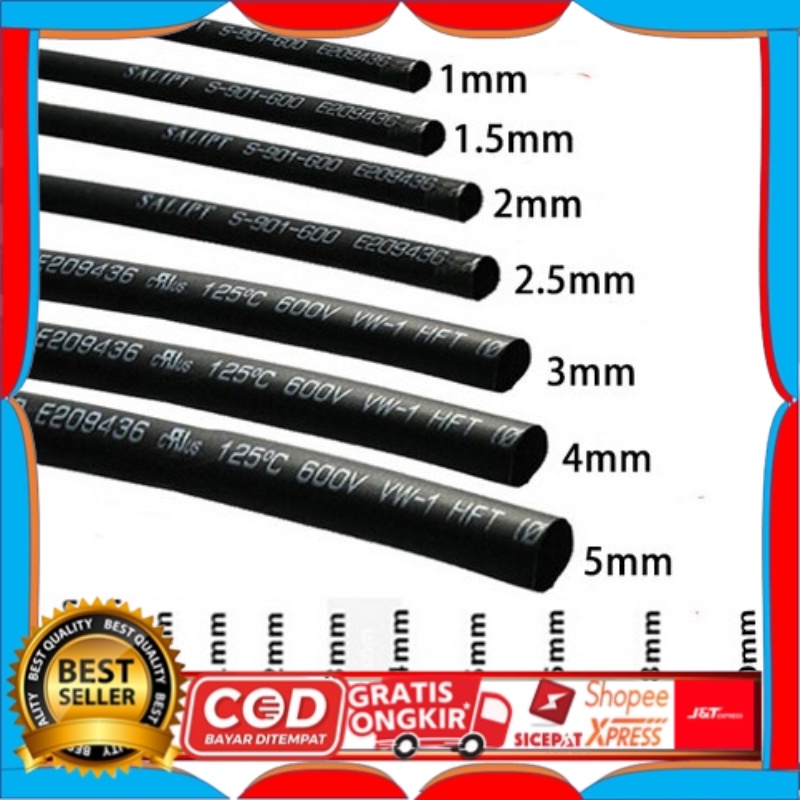 Selongsong Bakar Isolasi kabel isolasi bakar selongsong kabel Heat shrink Set