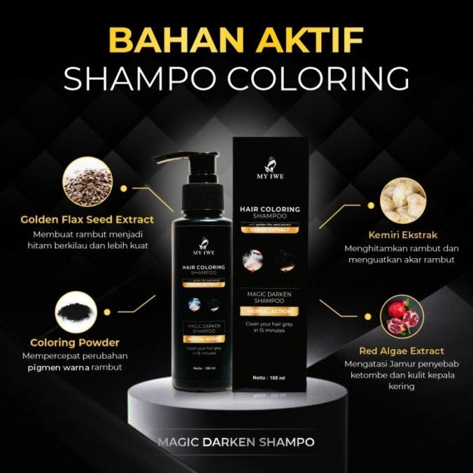 Jual MYIWE Black Shampoo Penghitam Rambut 100ml Original Shopee Indonesia