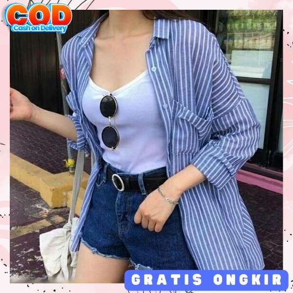 Baju Kemwja Casual Korea Kemaja Formal Berkerah Bju Kuliah Perguruan Tinggi Kemej Wnita Rmja Kuliah 