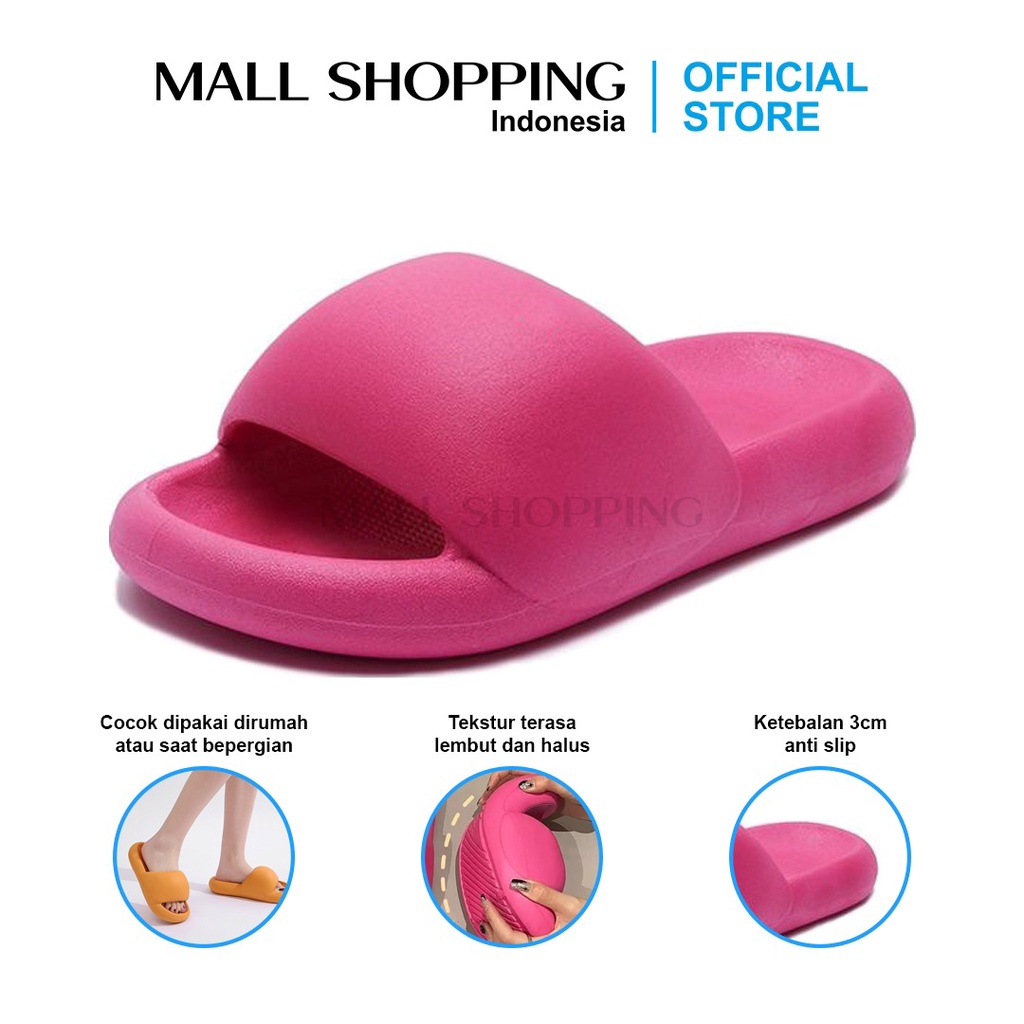 Sandal Slop Rumah Wanita Slip-On Slipper Strap Comfy MALLSHOPPING