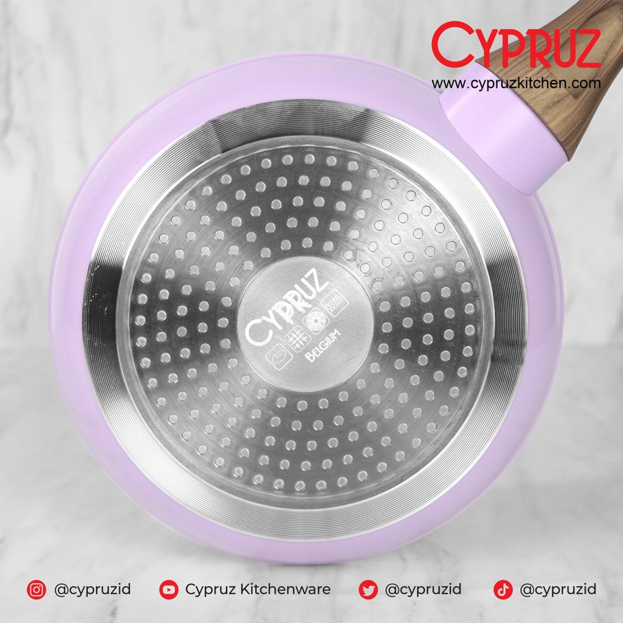 Cypruz FP-0693 Color Marble Pink Fry Pan Induksi Anti Lengket 18cm