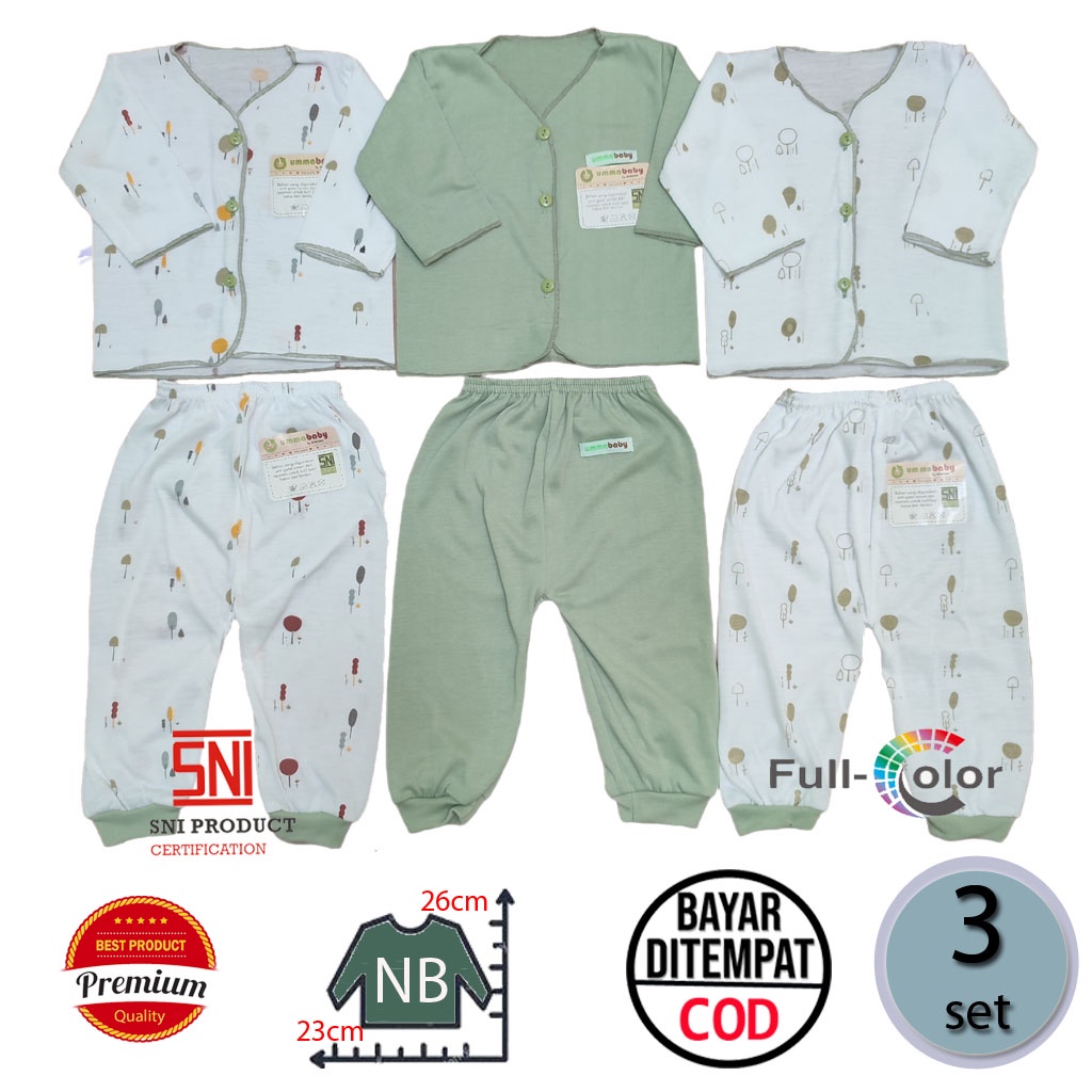 6 pcs Baju Bayi Celana Bayi 3 Setelan Baju Lengan Panjang Celana Panjang Bayi Baru Lahir Piyama Baju Tidur Bayi Newborn Gift Set Kado Murah