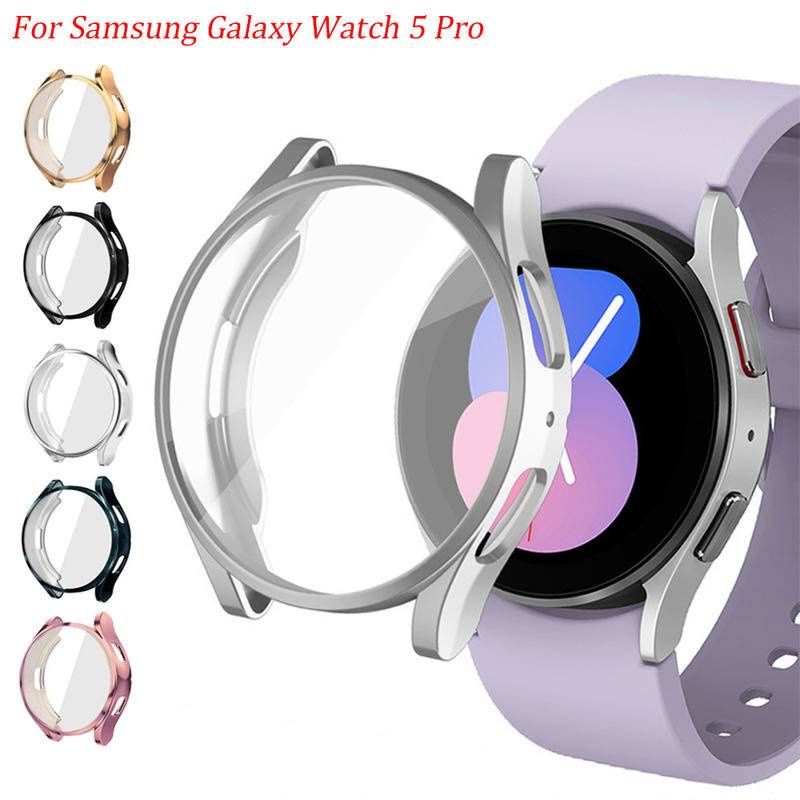 Case Bumper Pelindung Layar Bahan TPU Untuk Samsung Galaxy Watch 5 Pro 44mm 40mm 45mm Galaxy watch5