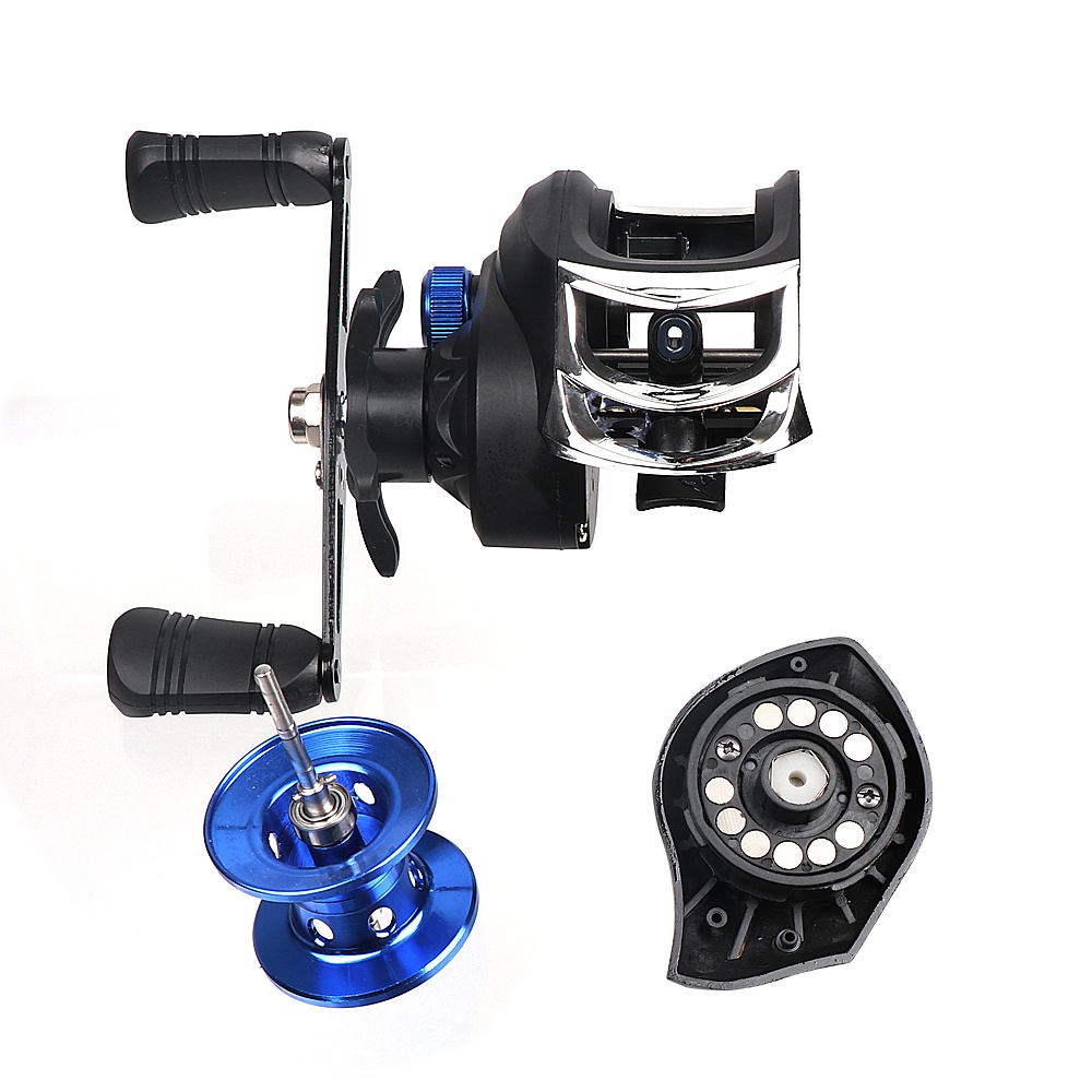 Reel Pancing BC New Casting Fishing Reel Max Drag 8kg Fishing Reel Bright Color 18+1BB Fishing Reel BC Reel Pancing 7.2: 1 8kg Bahan Carbon Fiber