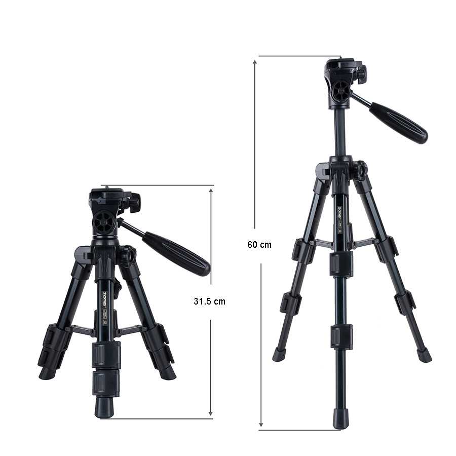 Zomei Tripod Camera Kamera Dslr Dan HP Professional DSLR Tripod &amp; Pan Head - Q100