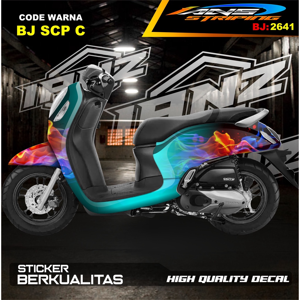 DECAL STICKER HONDA SCOOPY FULL BODY NEW DESAIN LIMITED EDITION / STICKER VARIASI SCOOPY TERBARU  / STICKER SCOOPY