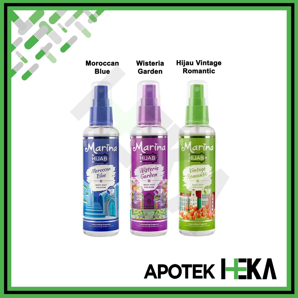 Marina Hair &amp; Body Mist Hijab 100 ml Long Lasting Parfum Cologne (SEMARANG)