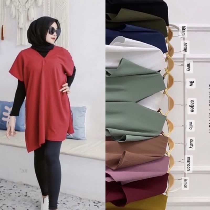 LONG SQUARE NAGITA CRINKLE AIRFLOW/ATASAN WANITA CRINKLE/BLOUSE WANITA CRINKLE AIRFLOW PREMIUM