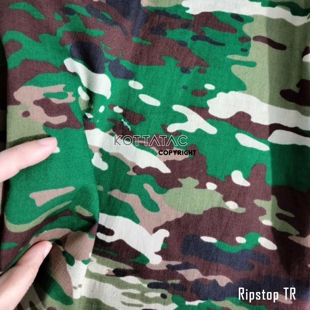 Bahan Kain Ripstop NKRI Terbaru - Bahan Loreng KASAD Terbaru - Bahan Kain Loreng TNI Terbaru