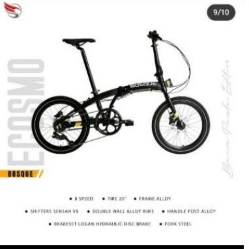 Sepeda Lipat Ecosmo Elemen Bosque Baim Paula Edition