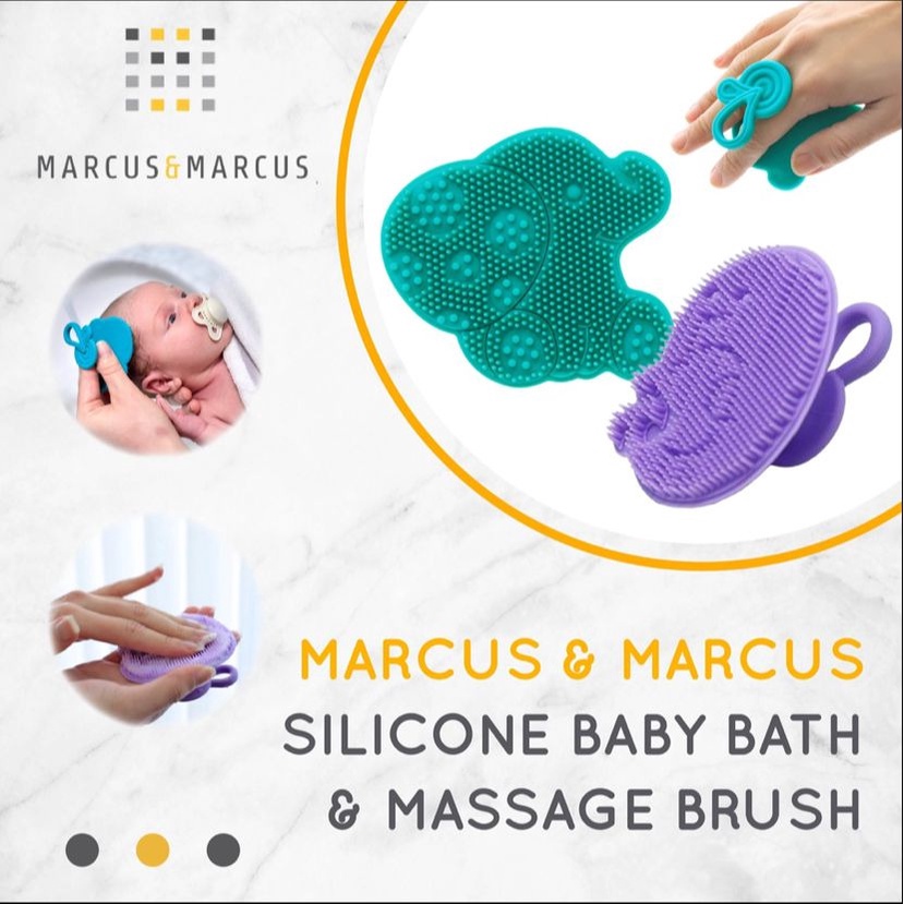 MARCUS &amp; MARCUS SILICONE BABY BATH &amp; MASSAGE BRUSH