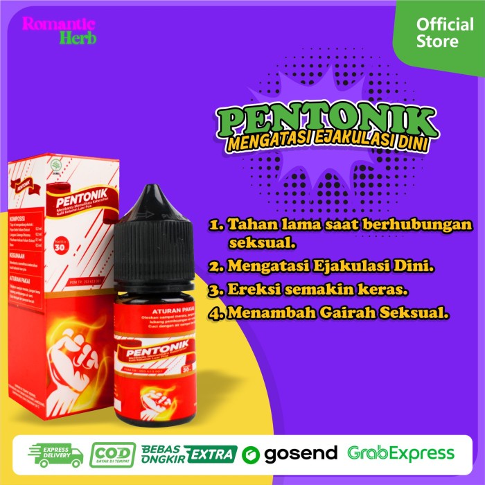Pentonik BPOM Herbal Stamina Pria Oles Obat Ejakulasi Lemah Syahwat