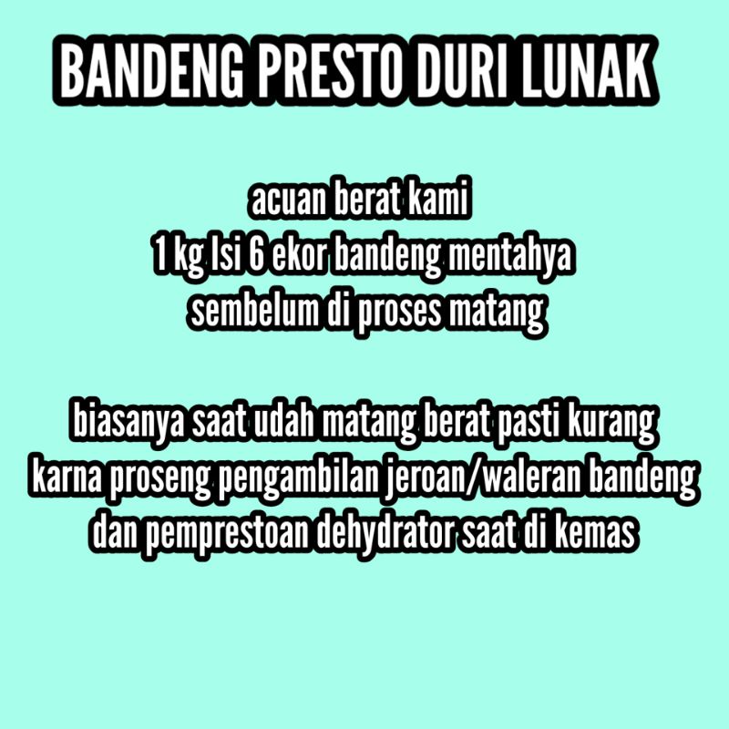 Paket Bandeng Presto 1 Kg Isi 6 Ekor