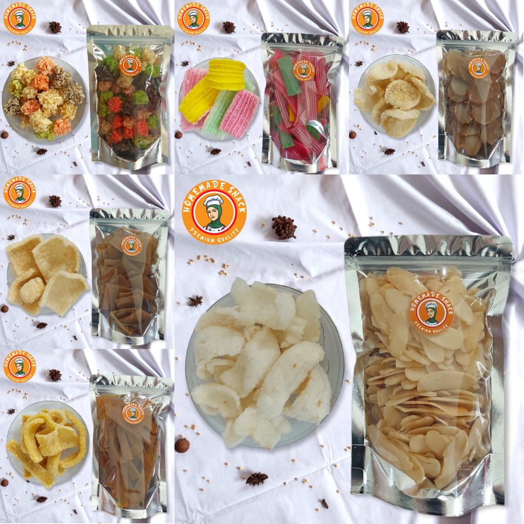 

Homemade Snack Variasi - Aneka Kerupuk 10.000 Kerupuk Mentah Snack Halal Kualitas Premium / Part 1