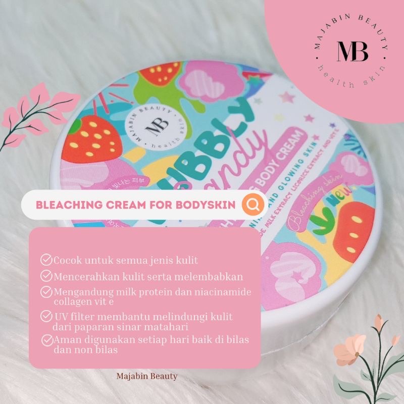 READY! MAJABIN BEAUTY BRIGHTENING BODY CREAM BODY BLEACHING BUBBLY CANDY