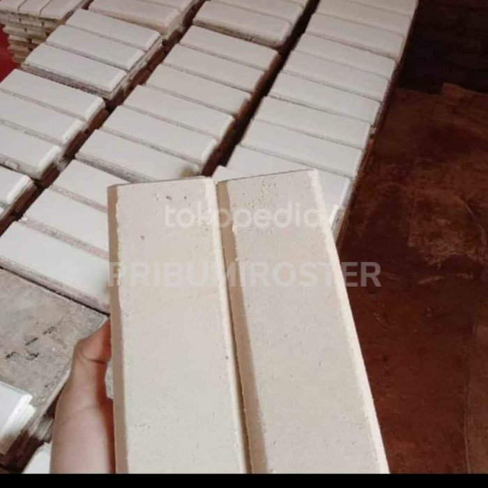 bata tempel putih bevel hiasan dingding