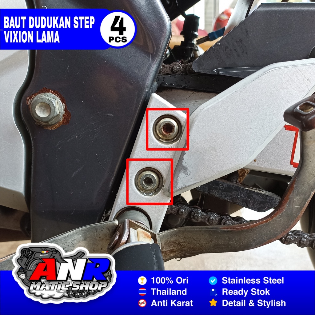 Baut Dudukan Step Vixion Probolt Stainless Heng Thailand