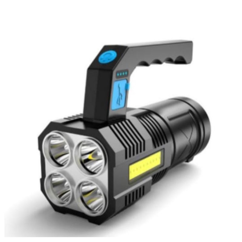 Senter LED Charger Super Terang COB 4 Mode