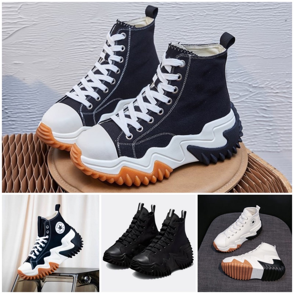 Sepatu Converse run star motion sepatu wanita sneakers wedges hak tinggi