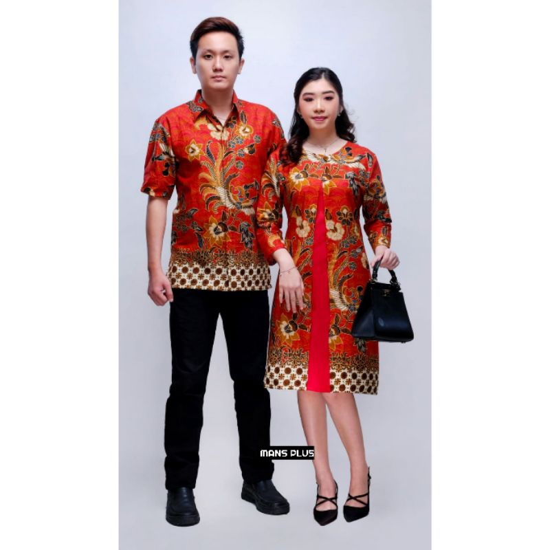 Dress Batik Modern Jumbo XXXL Terusan Dress Tunik Big Size Seragam Batik Kantor Wanita GNA