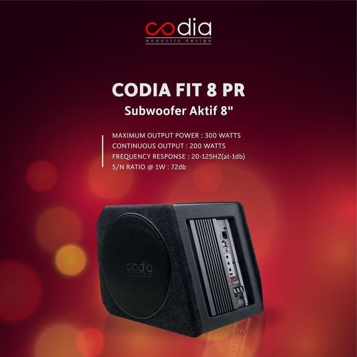 CODIA Acoustic - FIT 200D Subwoofer Aktif 8"