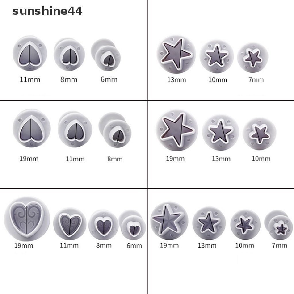 Sunshine 3 / 4 Pcs Cetakan Kue / Biskuit 3D DIY