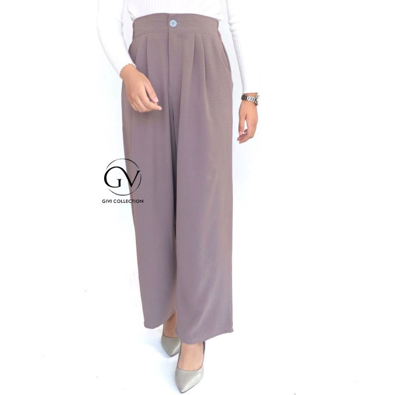 CELANA KULOT KRINKLE HIGHWAIST WANITA/CELANA WANITA LOOSE CULLOTE