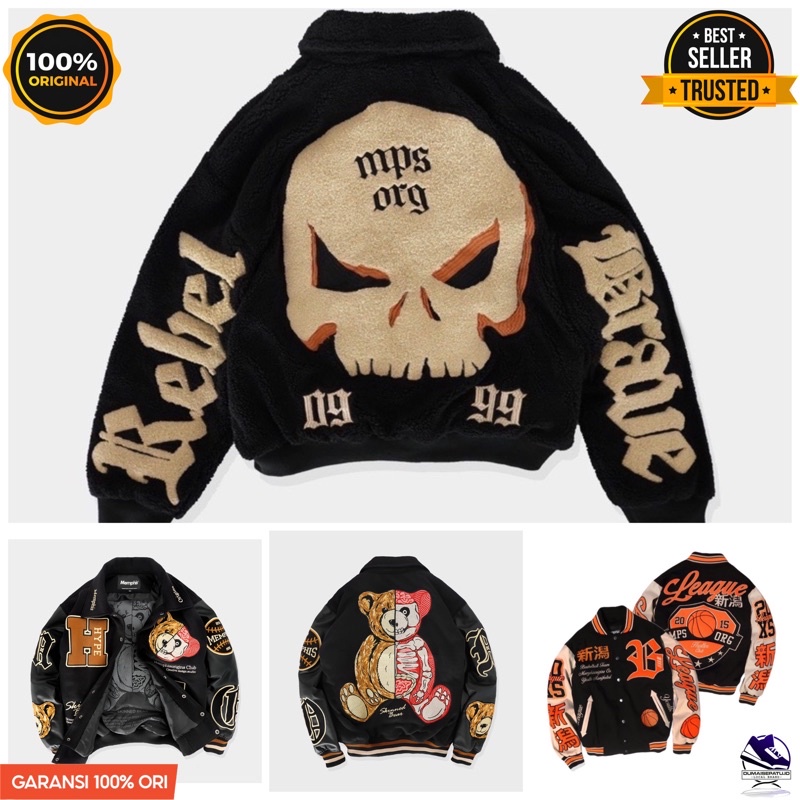 VARSITY BEAR MEMPHISORIGINS SHERPA JACKET REBEL LEAGUE KAMIKAZE BLACK REVOLT HOMERUN BLACK OKINAWA K