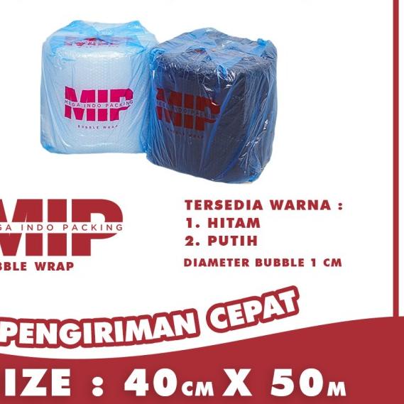 

BUBBLE WRAP ROLL 40 CM X 50 METER HITAM PUTIH MEGA INDO PACKING MIP - Mega 40cm Putih