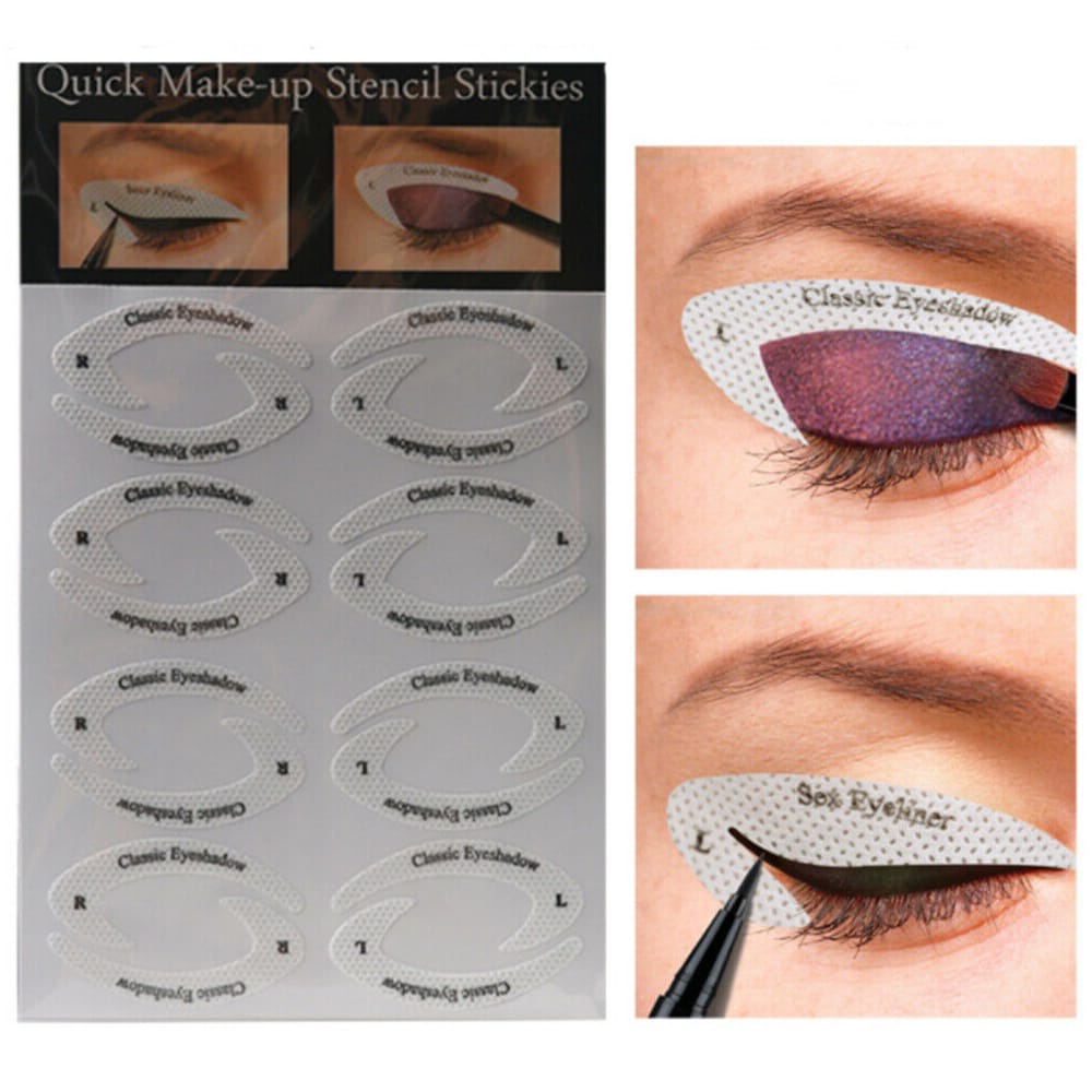 Eyeliner DIY Untuk Pemula Stiker Cat Line Cetakan Eyeliner Dan Shadow Bahan Non Woven Untuk Anak Perempuan F846