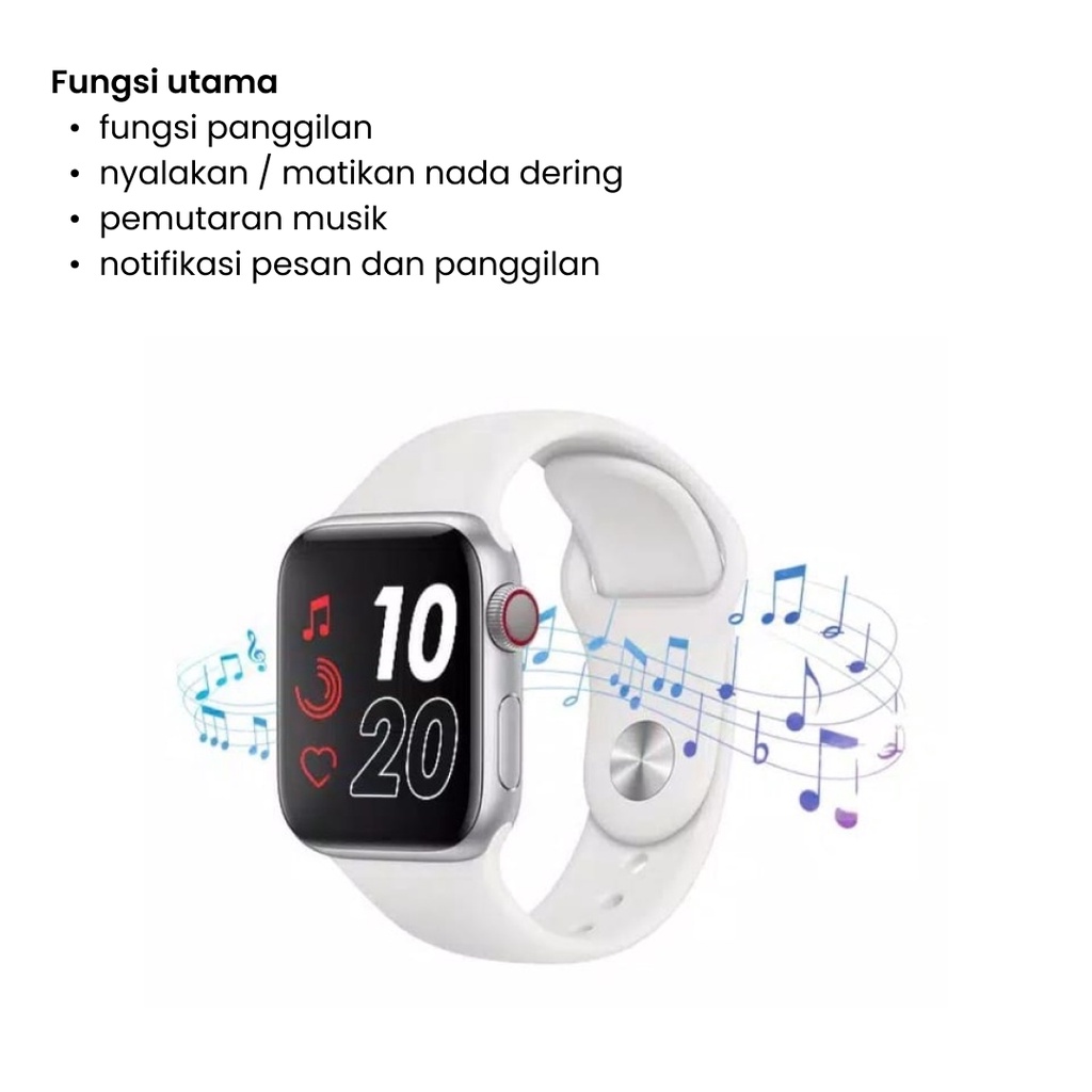 Smartwatch T55 T500 Blood Pressure Android IOS Universal Bluetooth Layar Sentuh Dengan Pedometer Monitor Detak Jam