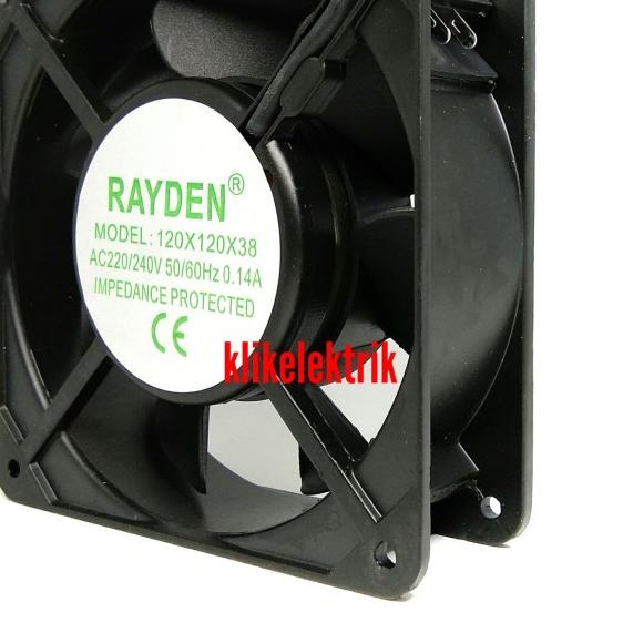 Kipas Komputer Cooling Fan Rayden Pendingin Panel Blower AC 220V 12CM