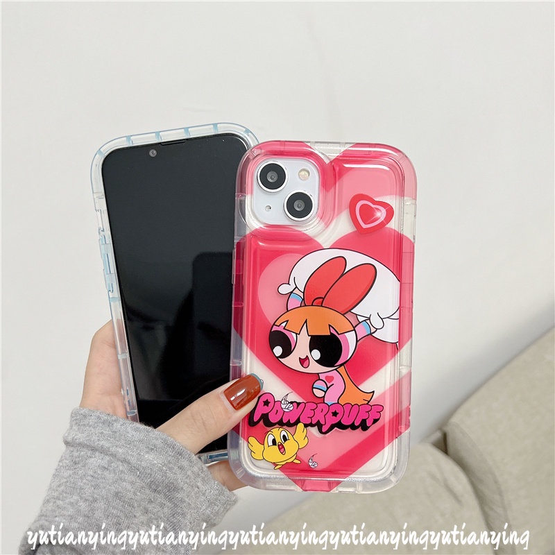 Casing Soft Case TPU Motif Kartun Powerpuff Girls Untuk iPhone 7plus / 11 / 13 / 12pro MAX / XR / 7 / 8 / 6 / 6S + / X / XS MAX