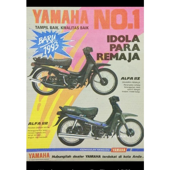 Yamaha Alfa IIZ 2tak surat komplit pajak on dobel stater