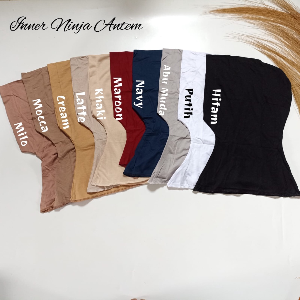 Inner Ciput Ninja Antem Anti Budeg Daleman Hijab Bergo Malay Jersey Premium Polos Anti Tembem Adem