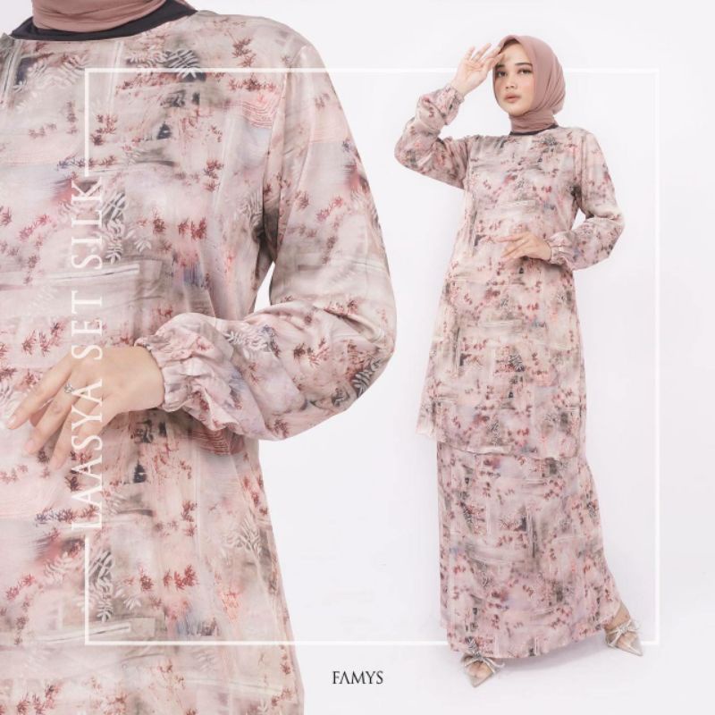 LAASYA SILK SET PREMIUM/SET ROK/FAMYS✨