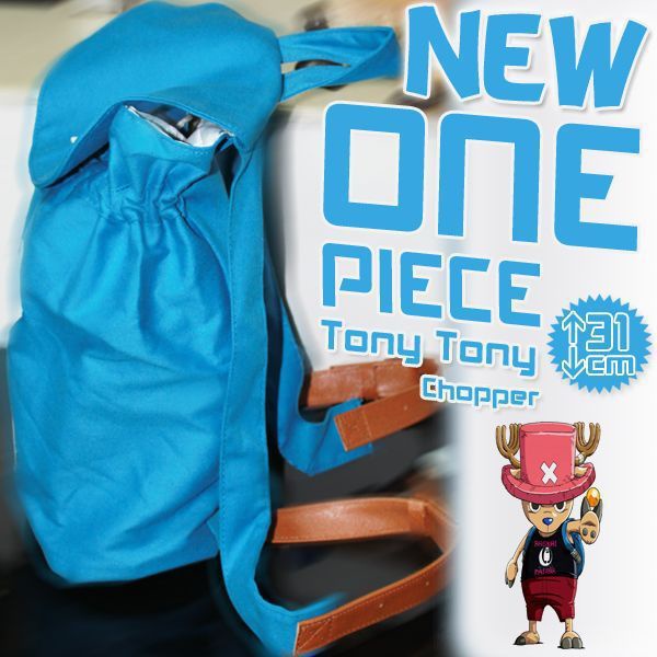 Sera Anime Ransel Cosplay One Piece Chopper Ransel Biru Tas Sekolah Kepribadian Ransel Kecil