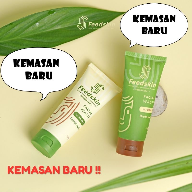 FEED SKIN Facial Wash Brotowali Temulawak Sabun Wajah Muka Pria Wanita Jerawat Bruntusan Berminyak