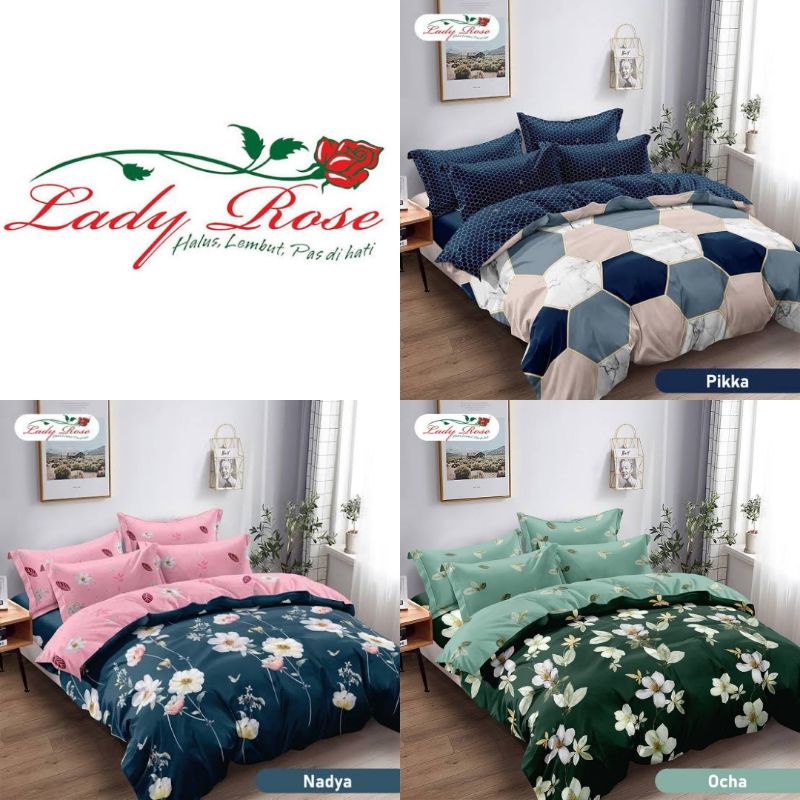 Bedcover Lady Rose Satu Set Ukuran 180x200