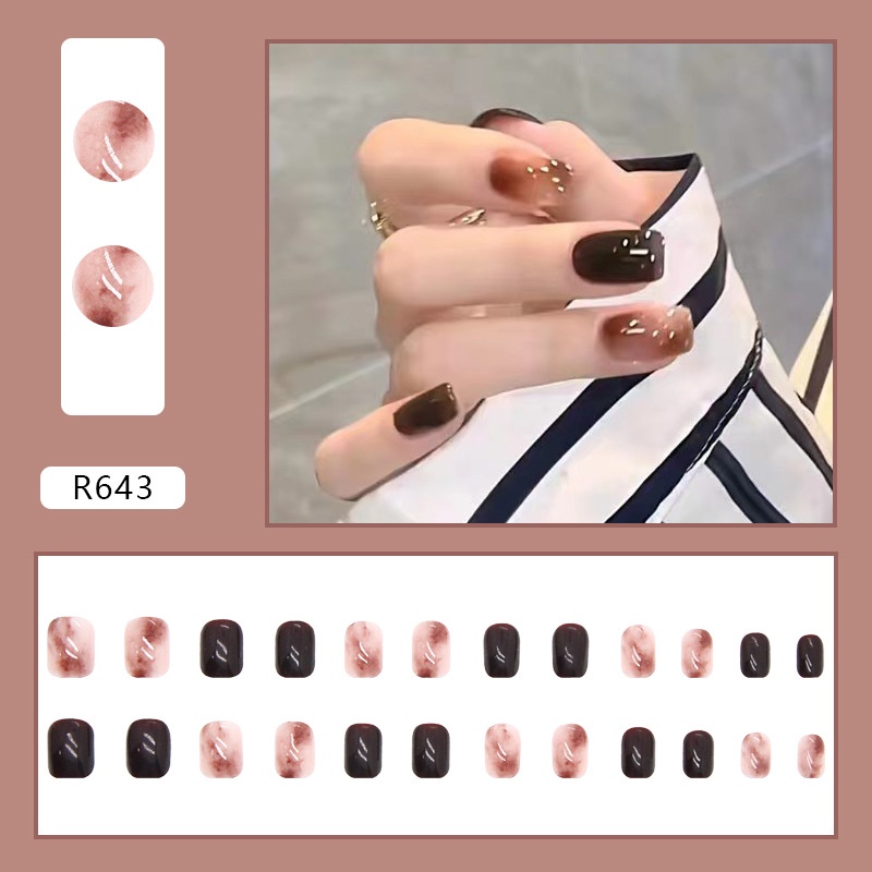 R641-r660 24pcs / Kotak Kuku Palsu Full Cover Untuk Nail Art